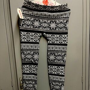 Brand new Pink Rose fleece leggings gs sz s